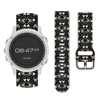 20mm Mich Christmas 1 Printed Strap for Samsung Galaxy Watch 7/6/5/4 40mm 44mm Band Replaceable Bracelet 22mm for Xiaomi Amazfit
