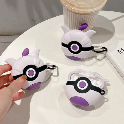For Airpods 4 Case 2024,Pokemon Mewtwo Purple Ball Protective Silicone Earphone Cover For Airpod 4 Case Girls Women Kids
