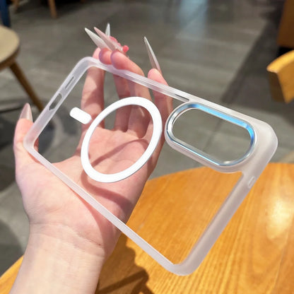 Original For Magsafe Magnetic Case For Samsung Galaxy S25Edge S25 S24 S23 Plus Ultra Wireless Charge Shockproof Acrylic Cover