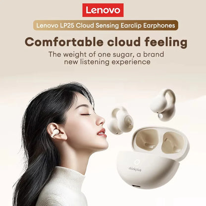 Origina Lenovo LP25 Bluetooth V5.4 Earphones Multi-function Ear-clip Design Headphones Fast Charging With Type-C Port Earbuds