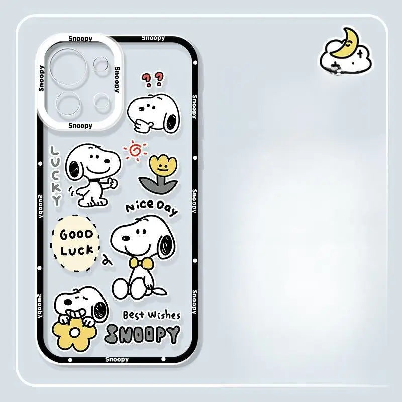 Disney Snoopy Case For iPhone 16 15 14 Plus 13 12 11 Pro Max Mini X XS XR cover Cartoon Cute