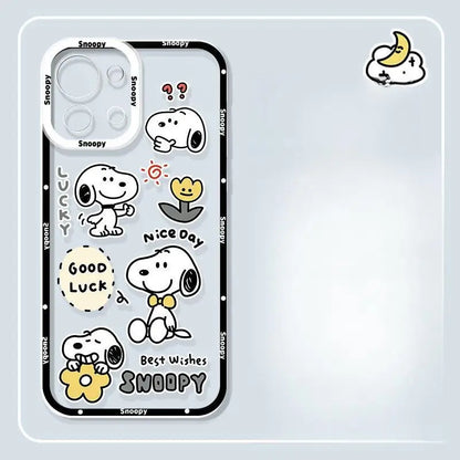Disney Snoopy Case For iPhone 16 15 14 Plus 13 12 11 Pro Max Mini X XS XR cover Cartoon Cute