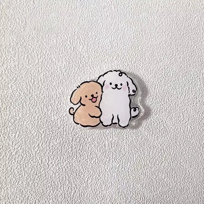 Korean Cute Cartoon Puppy Grip Magnetic Socket Pocket Stand Phone Grip Tok Bracket For iPhone Samsung Xiaomi Ring Finger Holder