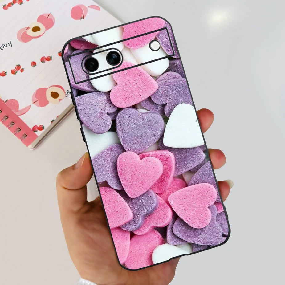 For Google Pixel 8A Case Stylish Painted Cover Soft TPU Shockproof Phone Case For Google Pixel 8 Pro Pixel8A Fundas Coque Bumper