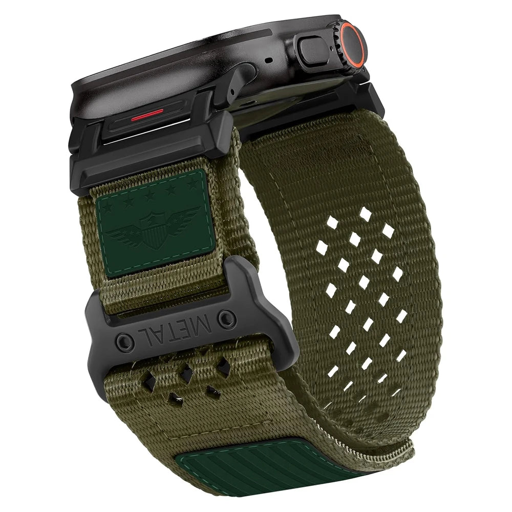 Rugged Nylon Strap for Apple Watch Ultra 2 49mm 46mm 44mm 45mm 42mm Sport bracelet correa iWatch Band series 10 9 7 6 5 4 8 se