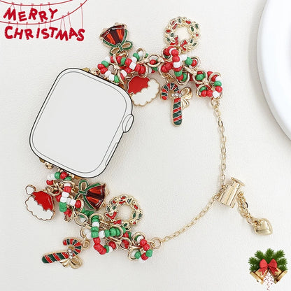 Women's Christmas Fashion Strap Decoration for Apple watch bands 11 10 9 8 7 SE 40mm 42mm 44mm 46mm 45mm Adjustable Rope Buckle