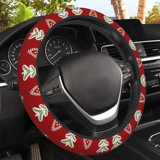 Christmas Tree Car Steering Wheel Cover, Non-Slip Absorbing Sweat Car Wheel Cover Accessories for Men Women,Universal One Size
