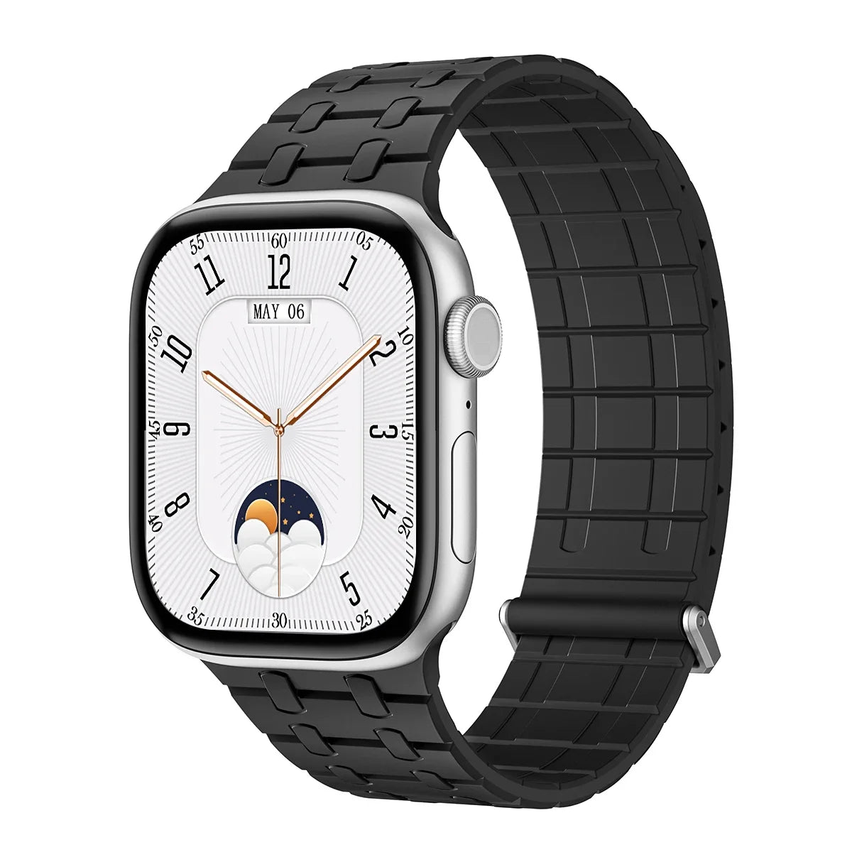 Magnetic Strap for Apple Watch Ultra 2 49mm Sport Silicone Loop Band for Iwatch Series 10 9 8 7 6 5 4 Se 46mm 45mm 44mm Correa