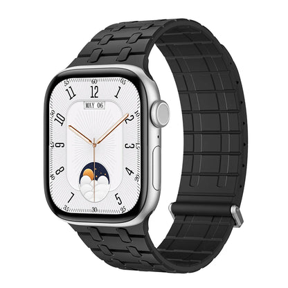 Magnetic Strap for Apple Watch Ultra 2 49mm Sport Silicone Loop Band for Iwatch Series 10 9 8 7 6 5 4 Se 46mm 45mm 44mm Correa