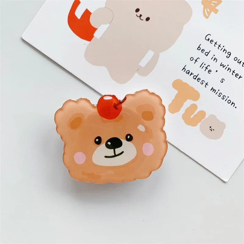 Cartoon Animal Folding Mobile Phone Grip Holder Socket Pocket Support for IPhone Samsung Finger Ring Griptok Expanding Bracket