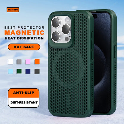 New Heat Dissipation Magnetic Phone Case for iPhone 14 15 16 Plus 11 12 13 16 Pro Max Matte Magsafe Charging Shockproof Cover