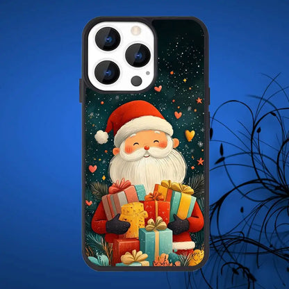 Christmas Santa Claus Phone Case For iPhone 17,16,15,14,13,12,11,Plus,Pro,Max Mini Magsafe Magnetic Wireless Charging