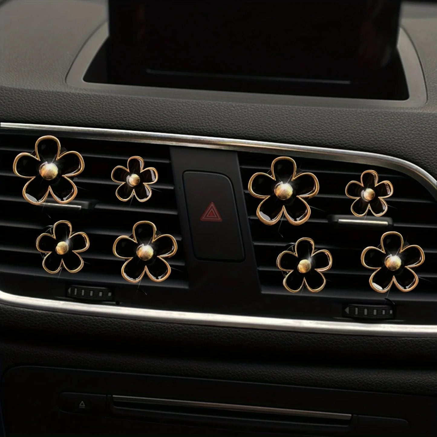 4-8pcs/set Small Car Air Outlet Perfume Decoration Clip Flower Daisy Design Car Interior Aromatherapy Fresheners Diffuser Access