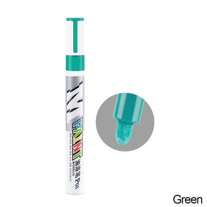Car Paint Scratches Repair Brush Pen Waterproof Water Paint Marker Pen Car Tire Tread Care Automotive Black White Red Silver