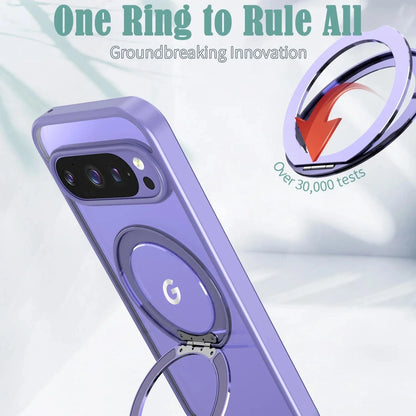 Heavy Armor Design Magnetic 360° Rotable Fold Bracket Case For Google Pixel 10A 9 A Pro XL PC+TPU Enhance Anti-drop Rugged Cover