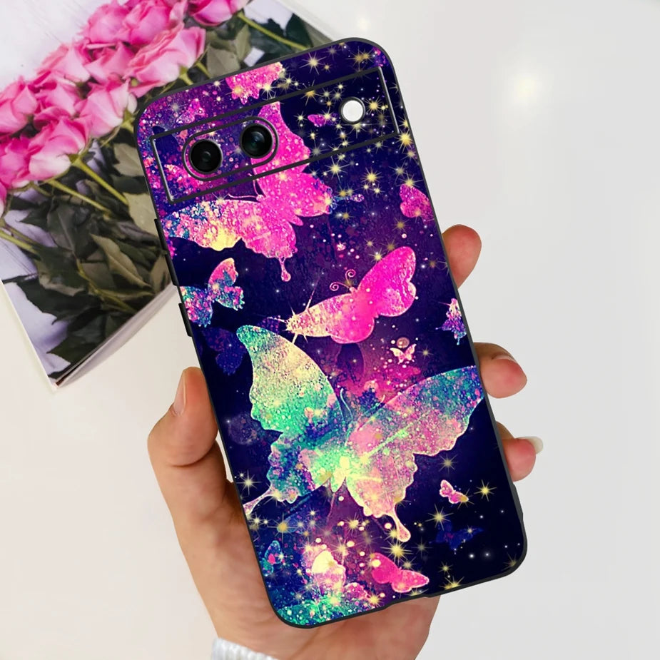 For Google Pixel 8A Case Stylish Painted Cover Soft TPU Shockproof Phone Case For Google Pixel 8 Pro Pixel8A Fundas Coque Bumper