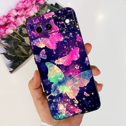 For Google Pixel 8A Case Stylish Painted Cover Soft TPU Shockproof Phone Case For Google Pixel 8 Pro Pixel8A Fundas Coque Bumper