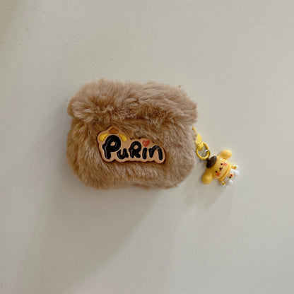 Kawaii Plush Case for Airpods 1/2 Pro 3rd Pro2 Sanrio Kitty Melody Kuromi Pochacco PomPurin Earphone Cover Anti-Fall Protection