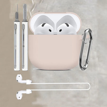 Silicone earphone case For Apple AirPods 4 Case Wirless hesdphones Earbuds case with   hook