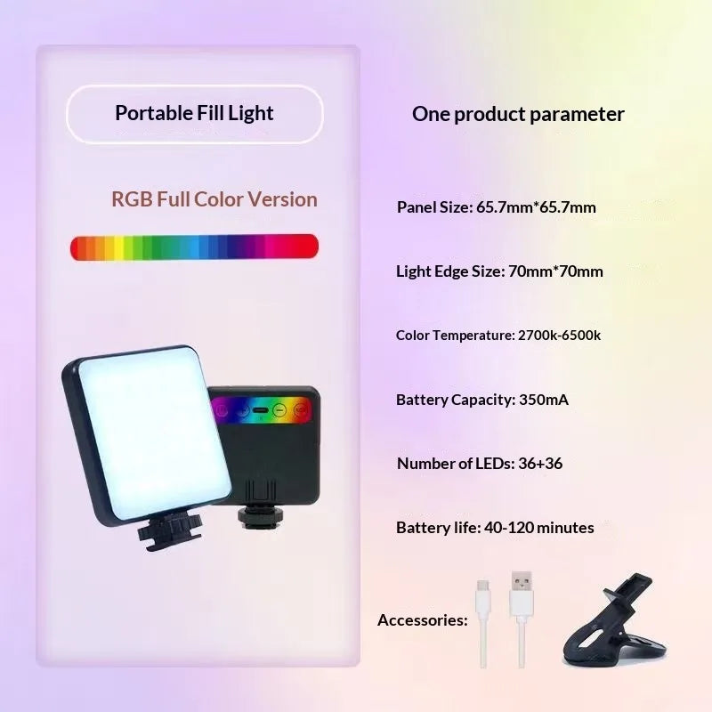 Selfie ring light with clip, compatible with MagSafe iPhone, LED mobile phone ring light, suitable for laptop makeup