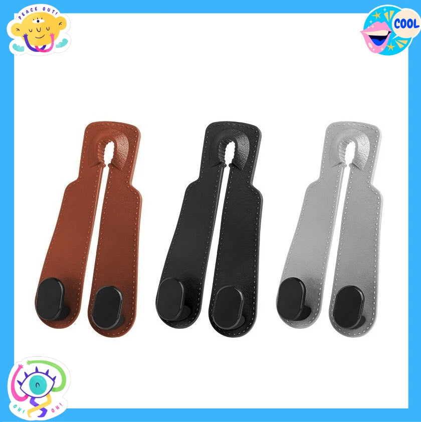 Car Seat Back Hook Suede Double-Headed Rear Storage Storage Small Hook Car Interior Decoration Supplies
