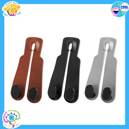 Car Seat Back Hook Suede Double-Headed Rear Storage Storage Small Hook Car Interior Decoration Supplies