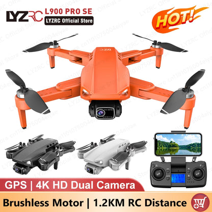 LYZRC L900 PRO SE Drone 4K Professional HD Dual Camera GPS Dron 5G WIFI FPV Foldable Quadcopter Brushless Motor RC Helicopter