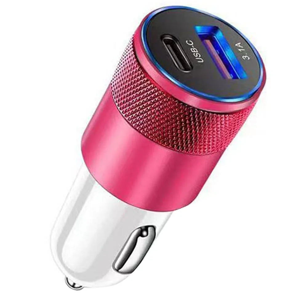 66W USB Car Charger Quick Charge 3.0 Type C Fast Charging Phone Adapter Car Adapter Socket Cigarettes Lighters