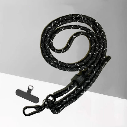 120-150cm Crossbody Phone Lanyard Anti-Loss Adjustable Nylon Strap For Sport Travel Lightweight Durable Cellphone Neck Strap