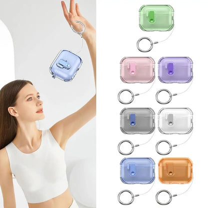 For AirPods Pro 3 2025 New Case Phone Stand Luxury designer Transparent TPU Case Upgrade security lock Case for Air Pods Pro 3