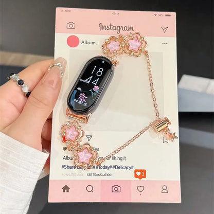 Wire frame flowing star strap suitable for Xiaomi Band 8Pro/9Pro，For Mi band 3/4/5/6/7，8/8NFC/9/9NFC/10/10NFC，For Redmi Watch5/4