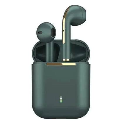 J18 TWS Wireless Bluetooth Earphones HiFi Stereo Sound, In-Ear Headset With Mic, USB Charging Case For Daily Use 300mAh Battery