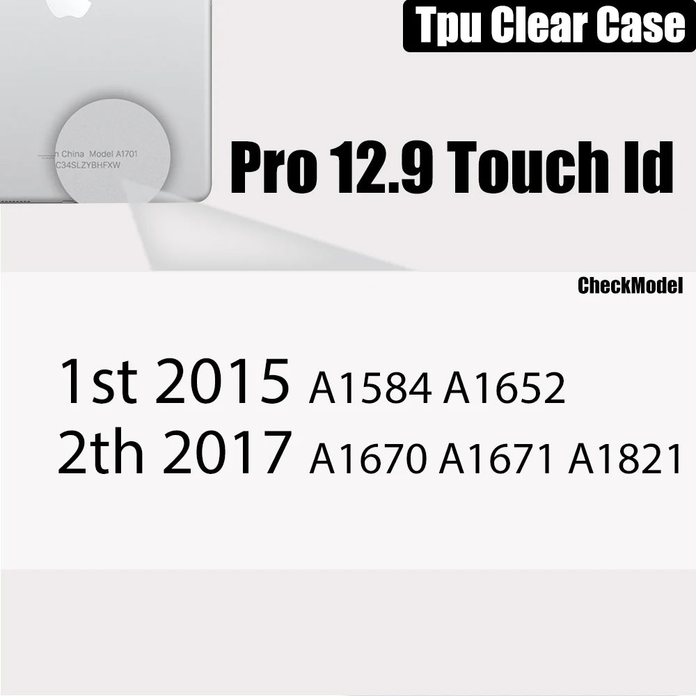 Clear Case For Ipad Pro 11 12.9 10.5 9.7 9th Generation With Pencil Holder Cover Ipad Mini 6 Air 5 4 3 2 1 10th 8 7 5 Tpu Case