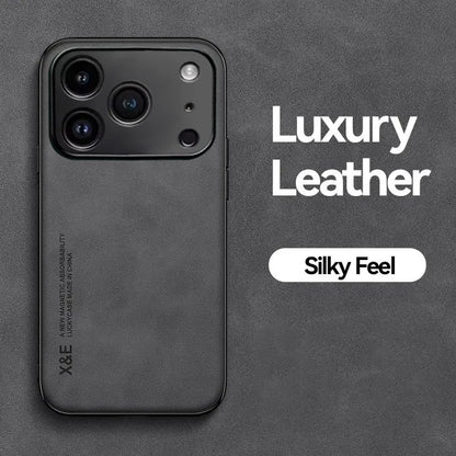 Luxury Leather Phone Case For iPhone 17 16 15 14 11 13 12 Pro Max 17 Air 16e 13 Mini Shockproof Cover For iPhone 15 14 16 Plus