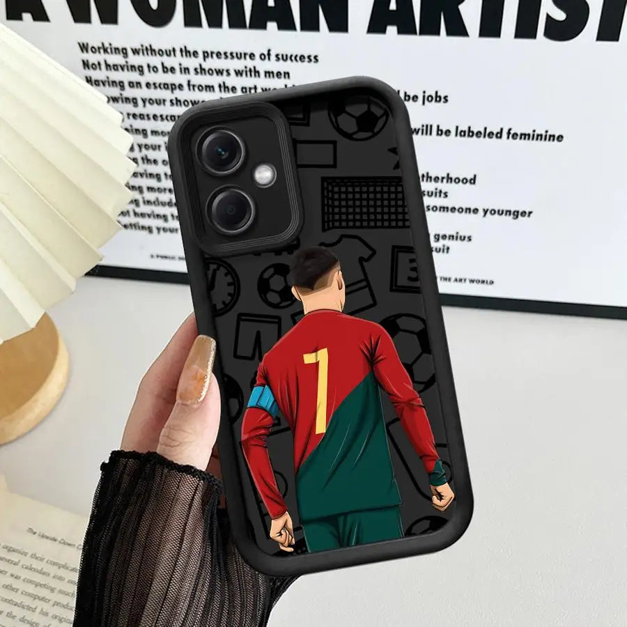 Cartoon Football Number Phone Case for Xiaomi Redmi 12 13C 5G 14C A1 A2 Plus A3 A3X A4 Poco X3 NFC C50 C51 C61 Funda Cover