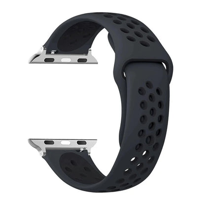 Silicone Watch Strap For Apple Ultra 2 49MM Sports Band For Iwatch Series 10 9 8 7 6 SE 46mm 45MM 41MM 44MM 42MM Breathable Band