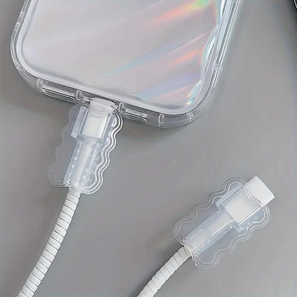 10pcs,Data Cable Protector Sleeves,Anti-Breakage Cord Saver,Mobile Phone Accessory,Flexible Cord Management for School and Home