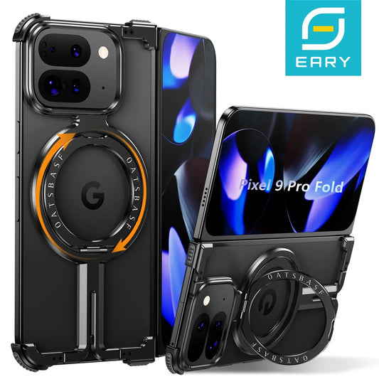 Eary for Google Pixel 9 Pro XL Fold Phone Case with Magsafe 360°Rotatable Kickstand Frameless Protective for Pixel Bumper Cover