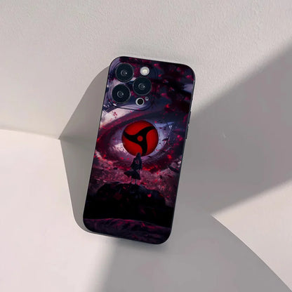Classic Anime Narutos Uchiha Itachi Phone Case For IPhone 16 15 14 13 Pro Max 11 12 Mini X Xs XR Se 2022 Black Silicone Cover