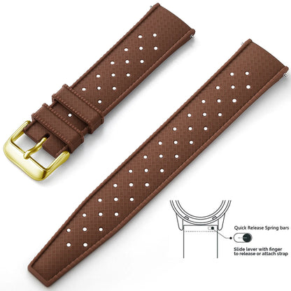 Tropical Silicone Watch Band Quick Release Watch Band 18mm 20mm 22mm Rubber Tropic Smart Watch Strap for Oris Seiko Citizen