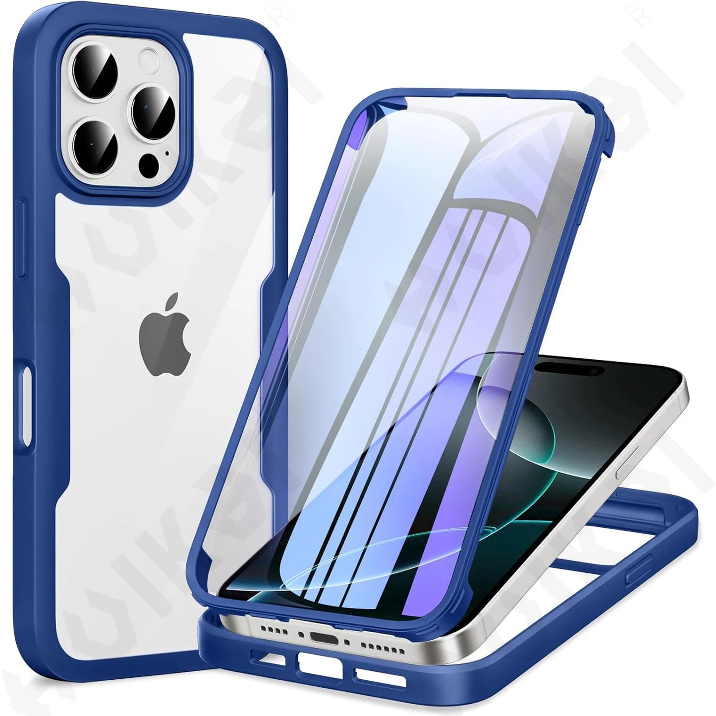 Case For iPhone 17 16 15 14 13 12 11 Pro Max Plus XS Max Plus 20245 360 Full Shockproof Silicone Screen Protection Phone Cover