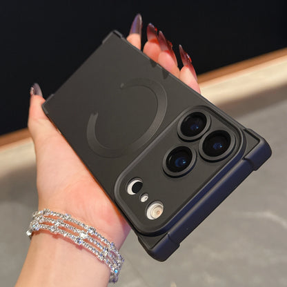 Shockproof Frosted Magnetic Phone Case For iPhone 17 Air 16 15 14 Plus 13 Pro Max For Magsafe Wireless Charging Soft TPU Cover