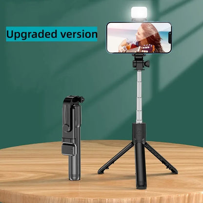 F2 10 Mobile Phone Live Holder Smartphone Retractable Wireless Live Broadcast Stand Dimmable Selfie Stick LED Fill Light Video