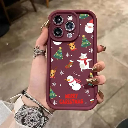 Merry Christmas Tree Gift Case For Google Pixel 8A 7A 9 Pro XL 7 8 PRO 7Pro Pixel7A Phone Casing Solid Color  Soft TPU