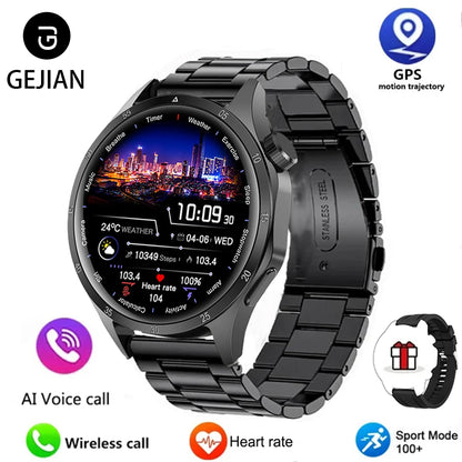 2025 New Men GPS Smart Watch 360 * 360 AMOLED Screen Bluetooth Call NFC Heart Rate Monitoring IP68 Waterproof SmartWatch for Men