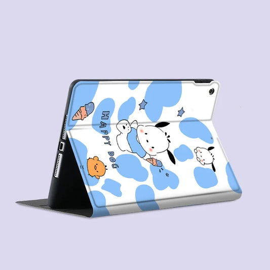 For Ipad 10th Generations Cartoon Pochacco Case 9th 8th 7th 10.2in Kawaii Silicone Soft Case Pro 11in Air4 5 Mini6 Tablet Case