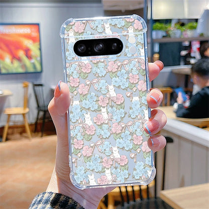 P ixel 8 Pro Lovely Animals Transparent Phone Case For Google Pixel 8A 9Pro 8 6 8Pro 7Pro 9 9ProXL 6Pro 6A 7 7A Cover