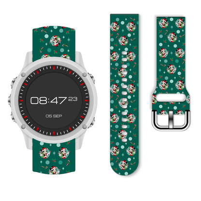 20mm Mich Christmas 1 Printed Strap for Samsung Galaxy Watch 7/6/5/4 40mm 44mm Band Replaceable Bracelet 22mm for Xiaomi Amazfit