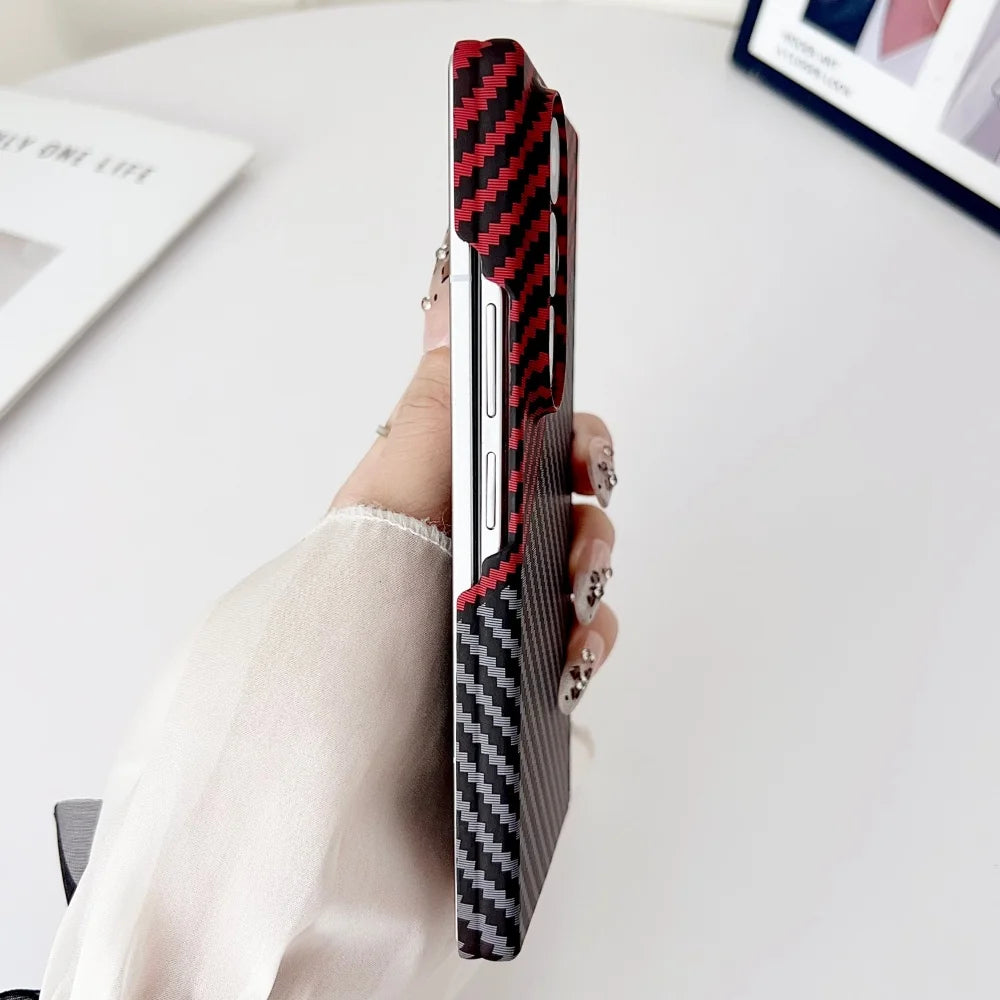 Luxury For Magsafe Magnetic Carbon Fiber Hinge Case For Samsung Galaxy Z Fold 7 6 5 Ultra Thin PC Protection Cover For ZFold7