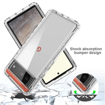Transparent Case for Google Pixel 6 Pro 6A / Pixel 7 Pro 7A Hybrid Shockproof Tpu/pc Shell Dual Layer Candy Color Cover Funda